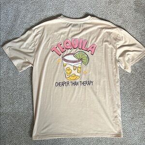 SHEIN Beige Tee with Lemonade Graphic